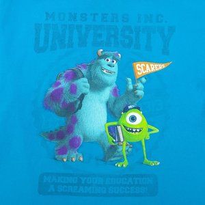 Disney Pixar Monsters Inc University Boys T Shirt Size 18/20 Tops Short Sleeve
